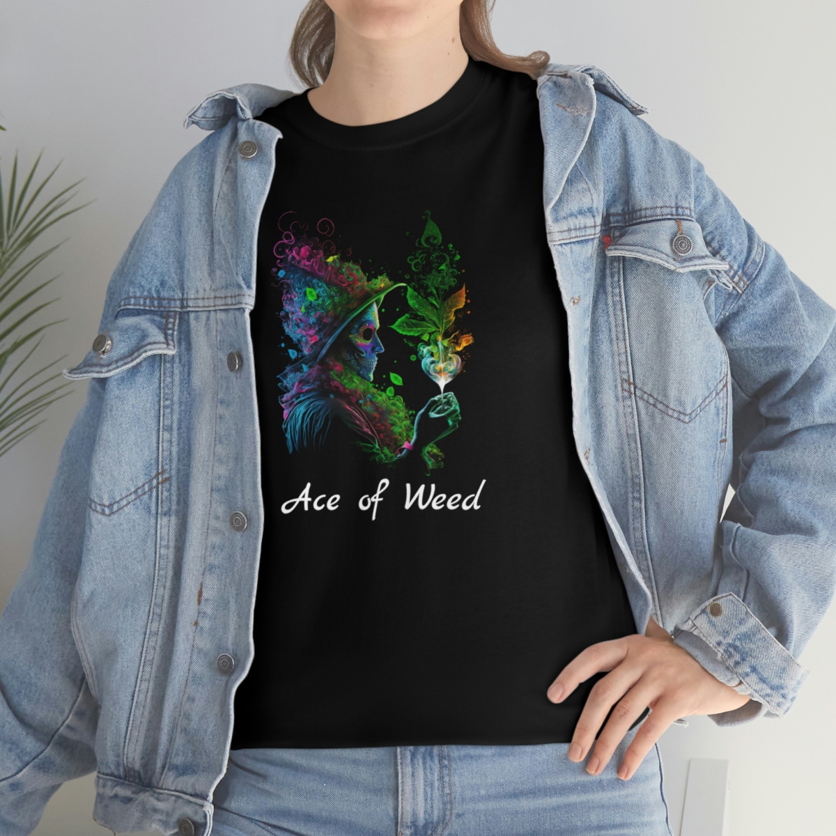Trippy Shirts Graphic Tees: Ace Of Weed Short Sleeve T shirt