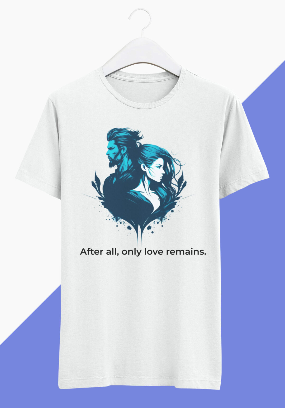 T shirt Mockup Only Love Remains White scaled