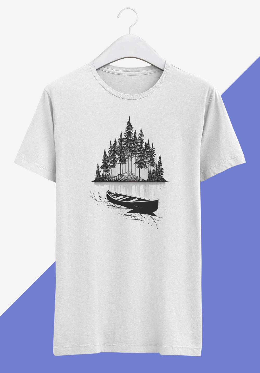 black-t-shirt-cool-graphic-for-men-minimalist-boat-by-mysterious-island