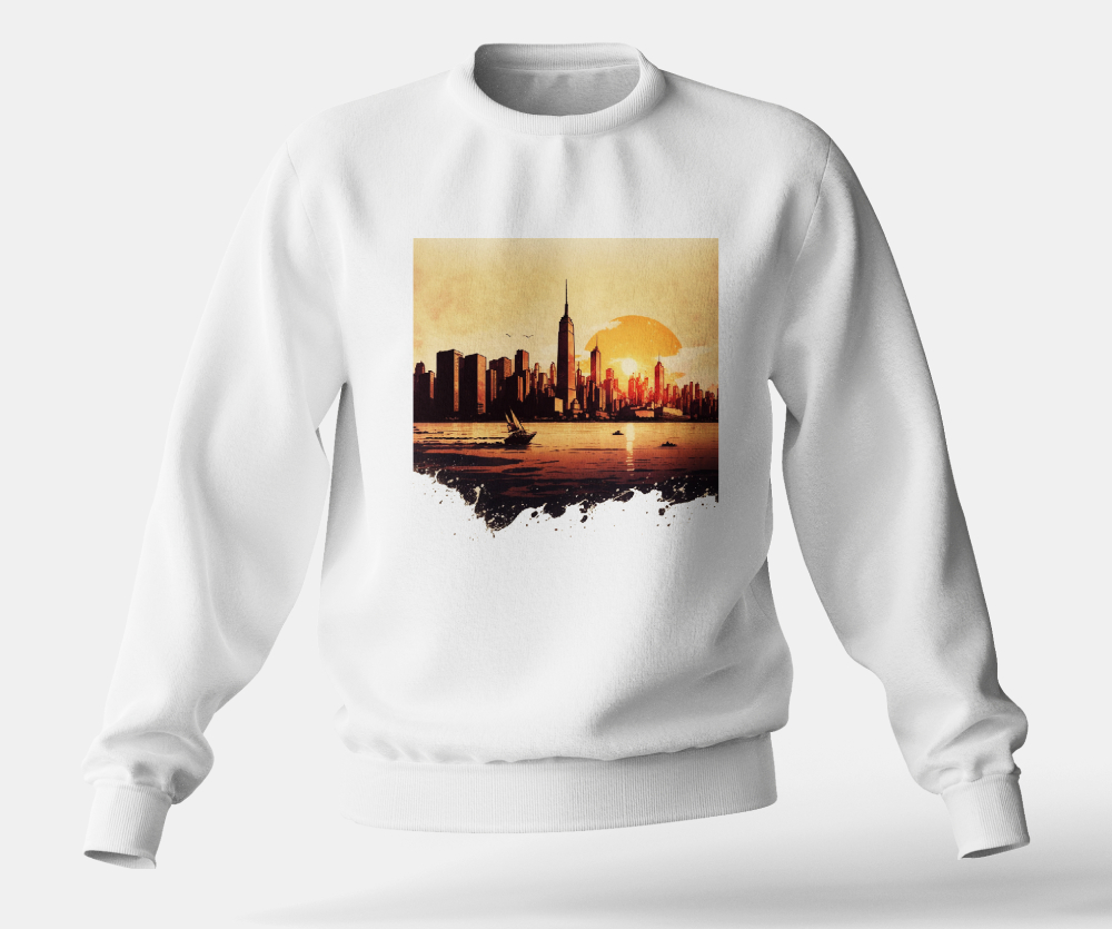 crewneck-sweatshirt-perfect-blend-cool-graphic-fascinating-sunset-on-new-york-city