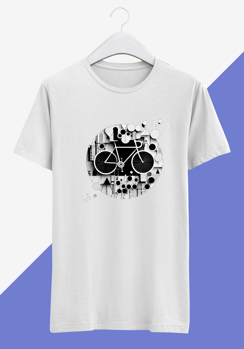 Trippy Shirts Graphic Tees: Abstract Bike 3D Short Sleeve T shirt