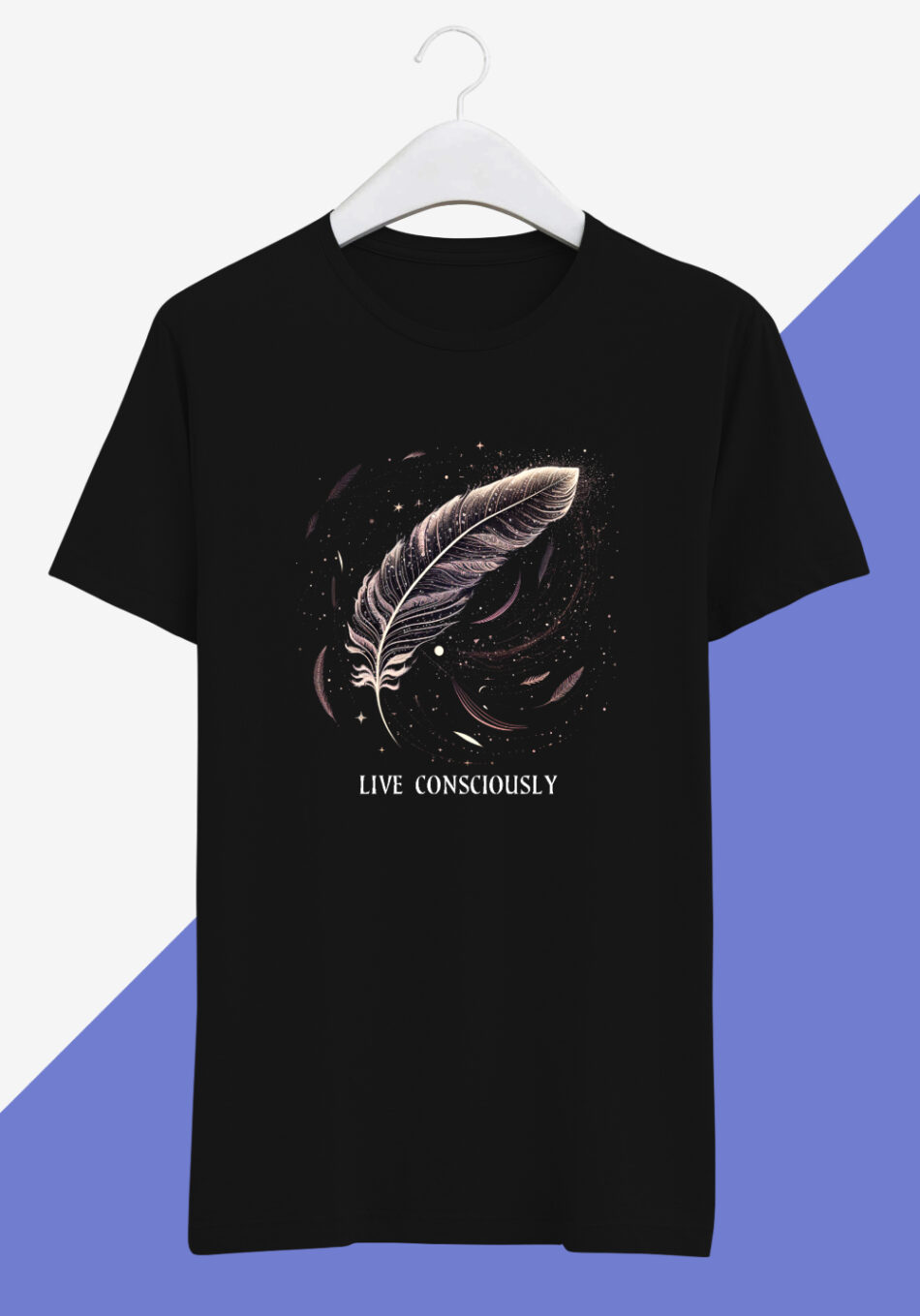 Black T Shirt LIve Consciously Graphic Short Sleeve T shirt