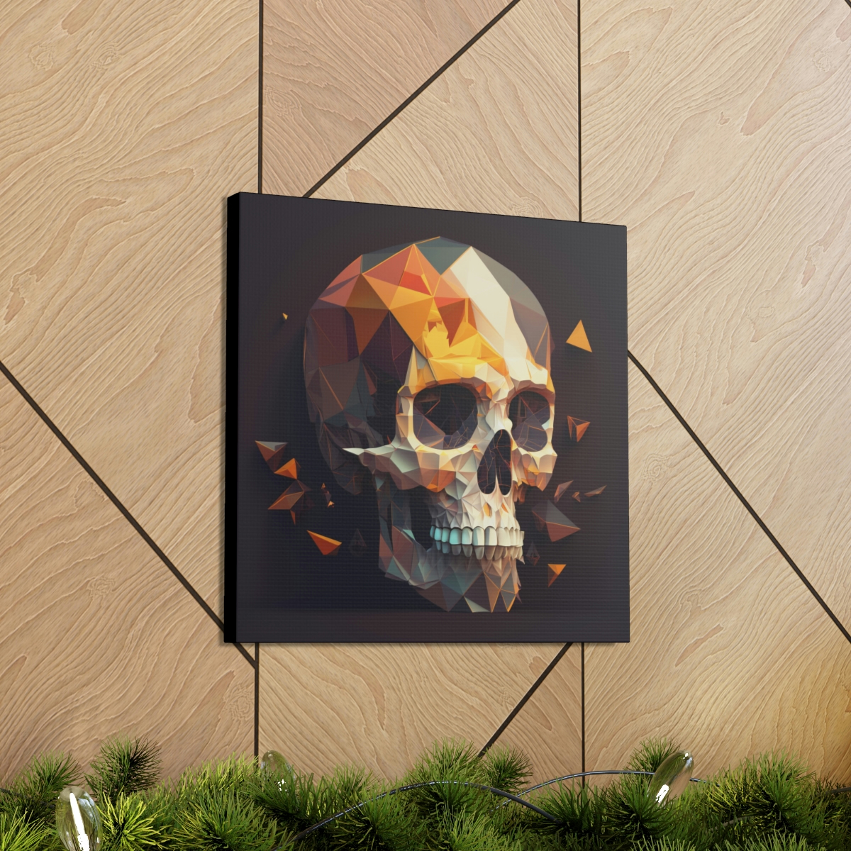 Skull Art Canvas Print: Fractals Of Death