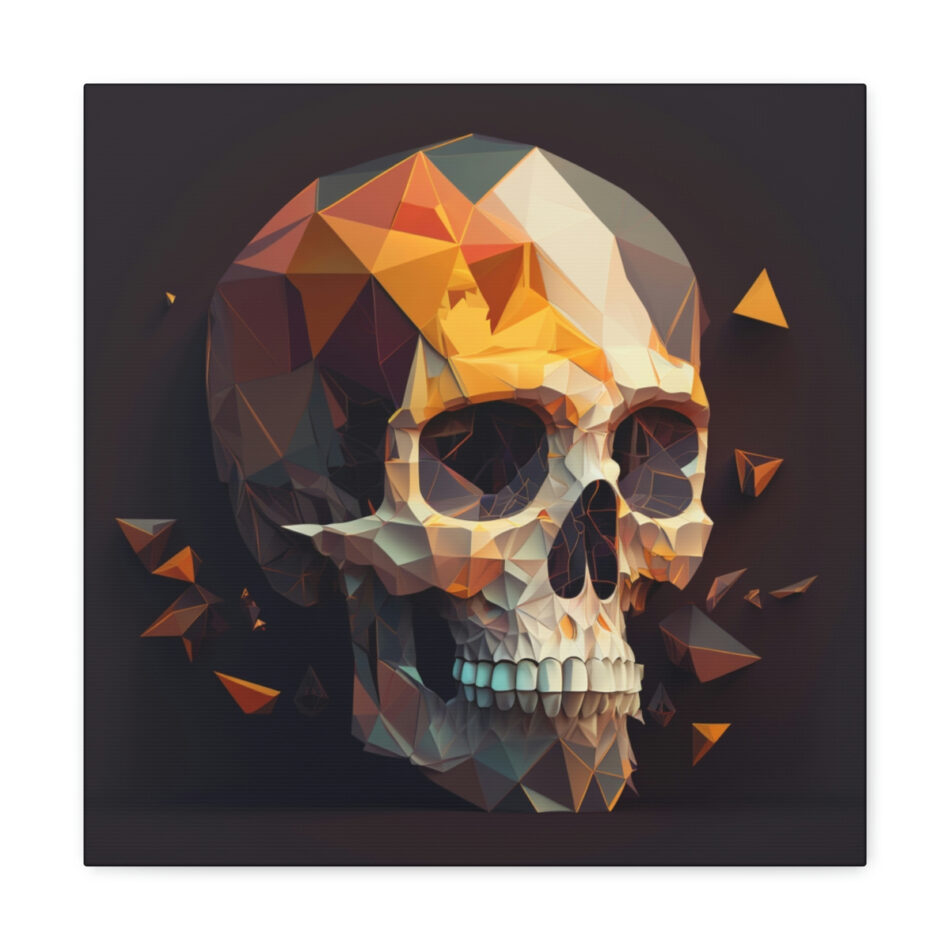 Skull Art Canvas Print: Final Colors