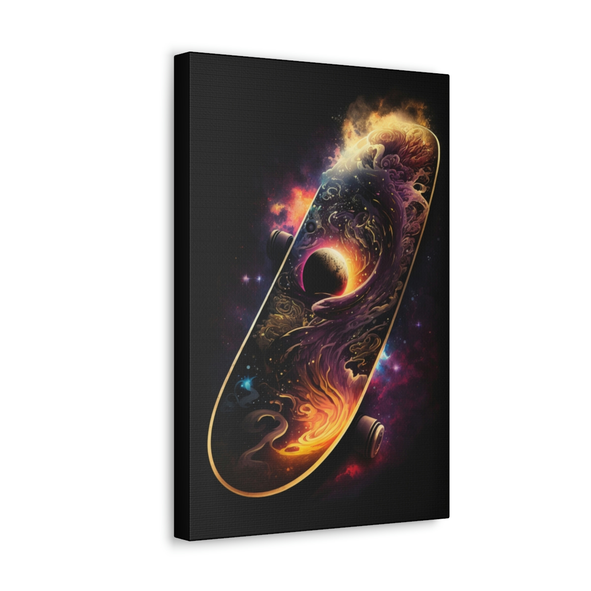 Galaxy Art Canvas Print: Cosmic Skateboard