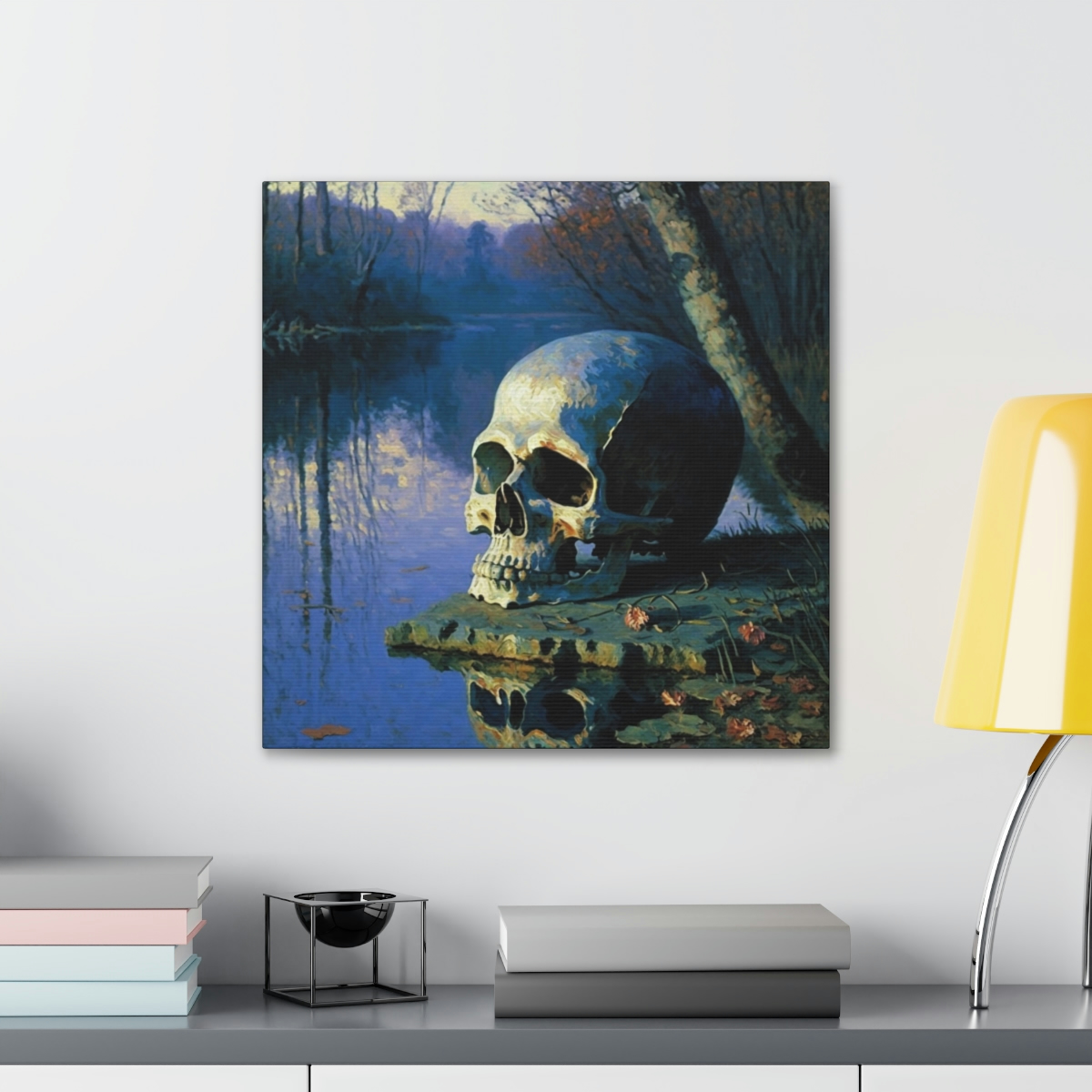 Skull Art Canvas Prints: The Serene Decay