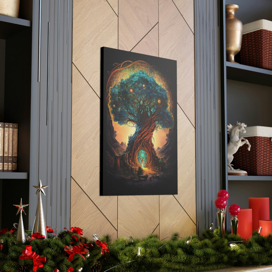 Trippy Art Canvas Print: Wise Ancient Tree
