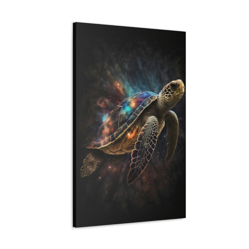 Trippy Art Canvas Print: Cosmic Turtle