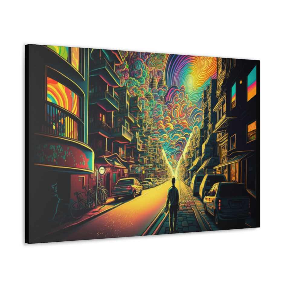 Trippy Art Canvas Print: The City Looks Kinda Trippy