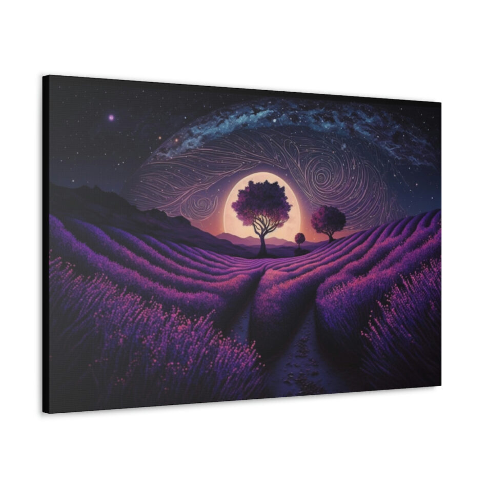 Trippy Art Canvas Print: Lavender Night