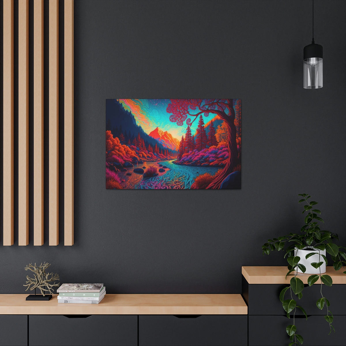Trippy Art Canvas Print: Go With The Flow
