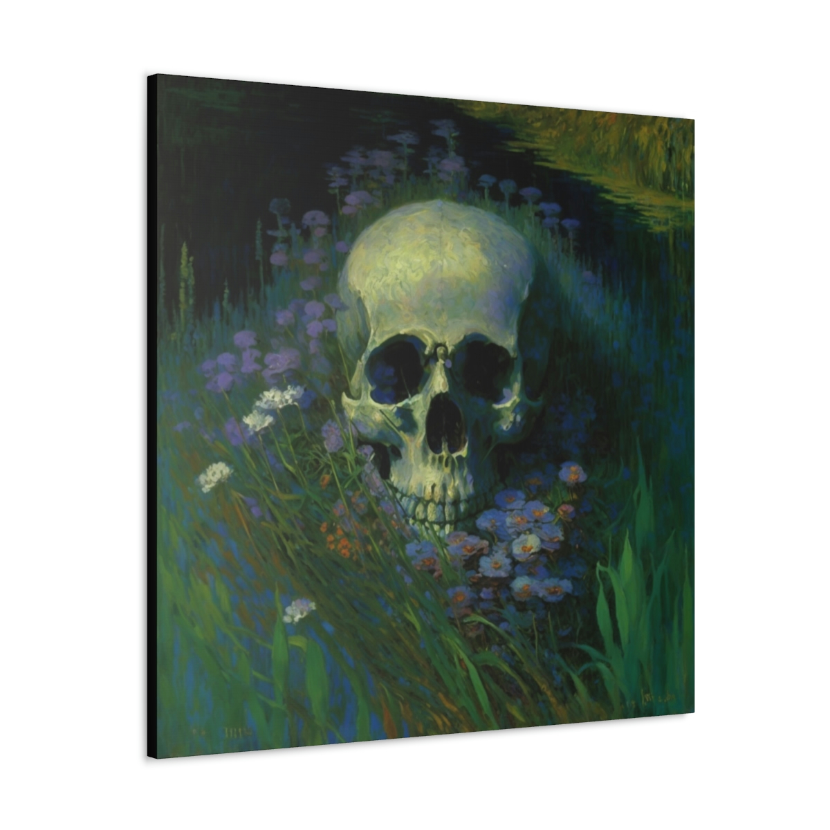 Skull Art Canvas Print: The Watery Grave