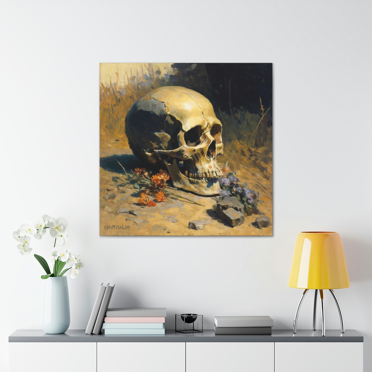Skull Art Canvas Prints: The Last Laugh