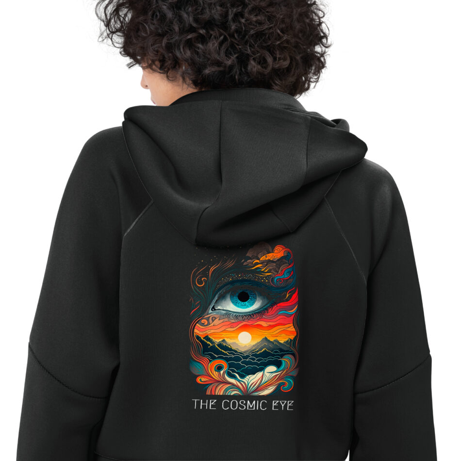 Black Graphic Hoodie Cosmic Eyes
