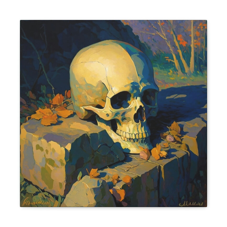 Skull Art Canvas Print: The Last Laugh