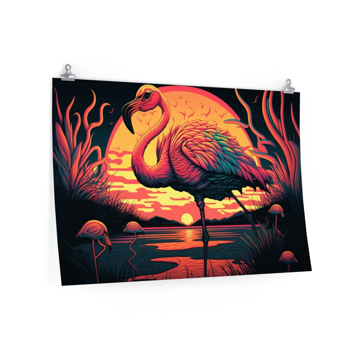 Trippy Posters: Flamingo Radiance