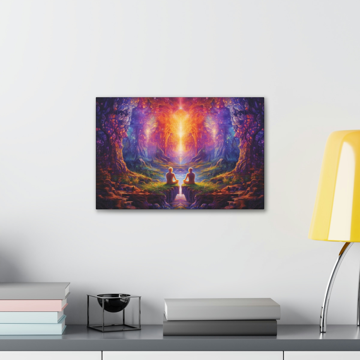 DMT Art Canvas Print: The Conversation In The Other Realm