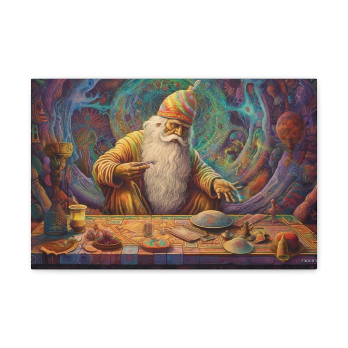DMT Art Canvas Print: The Magician Of Gods