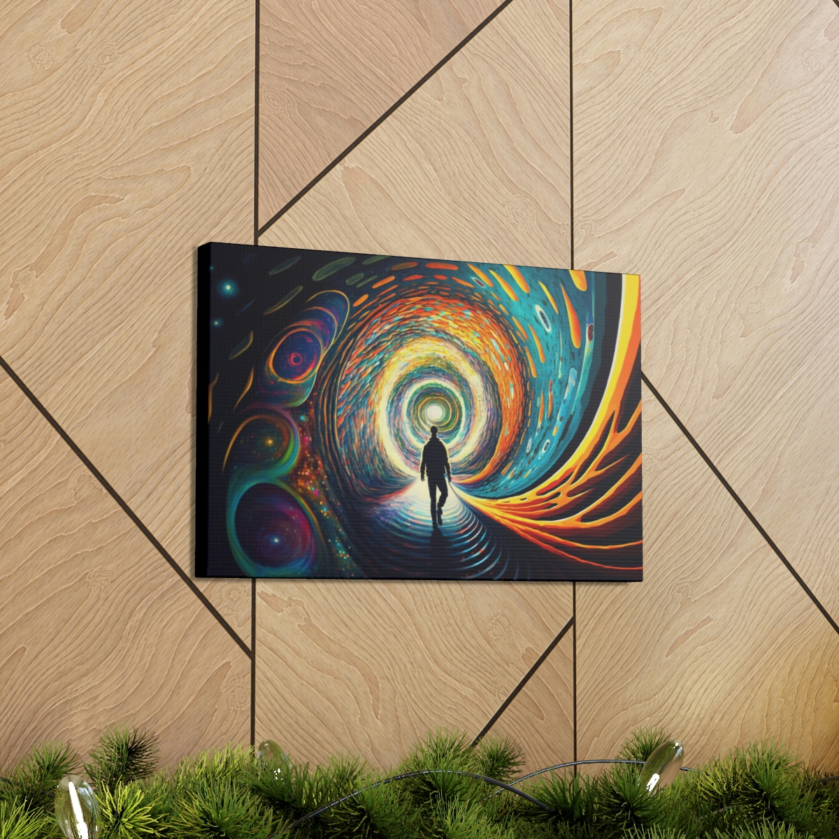 Trippy Art Canvas Print: The Whirlwind of Reality