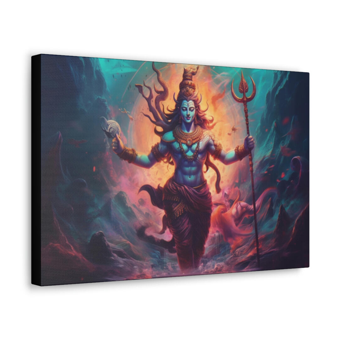 DMT Art Canvas Print: Shiva The Destroyer