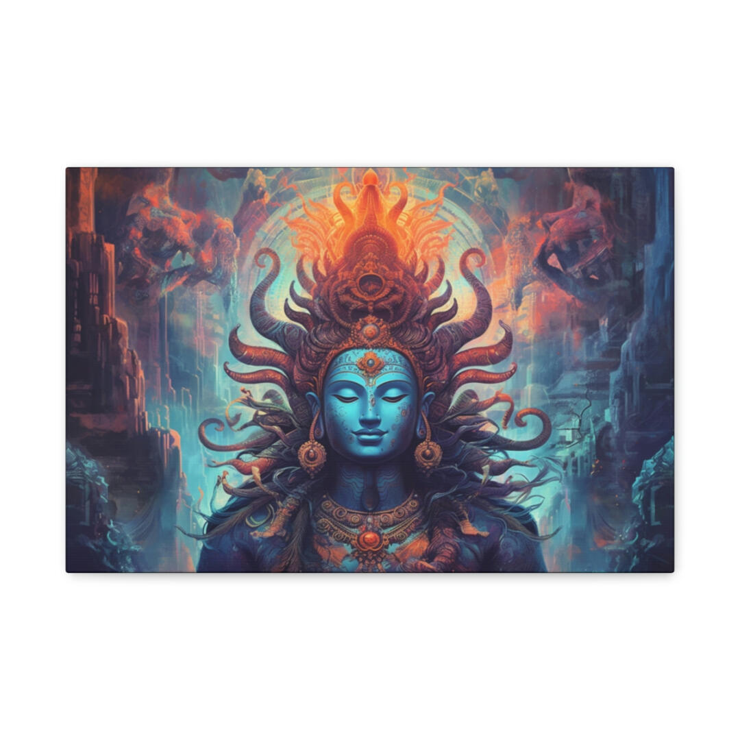 DMT Art Canvas Print: Shiva the Cosmic Dancer