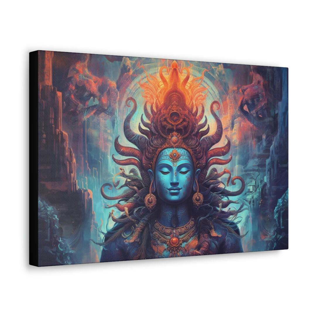 DMT Art Canvas Print: Shiva the Cosmic Dancer