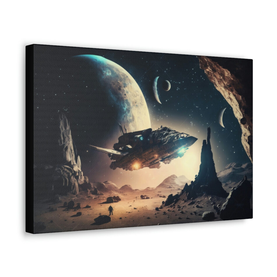 Fantasy Space Art Canvas Print: The Earth's Uprising