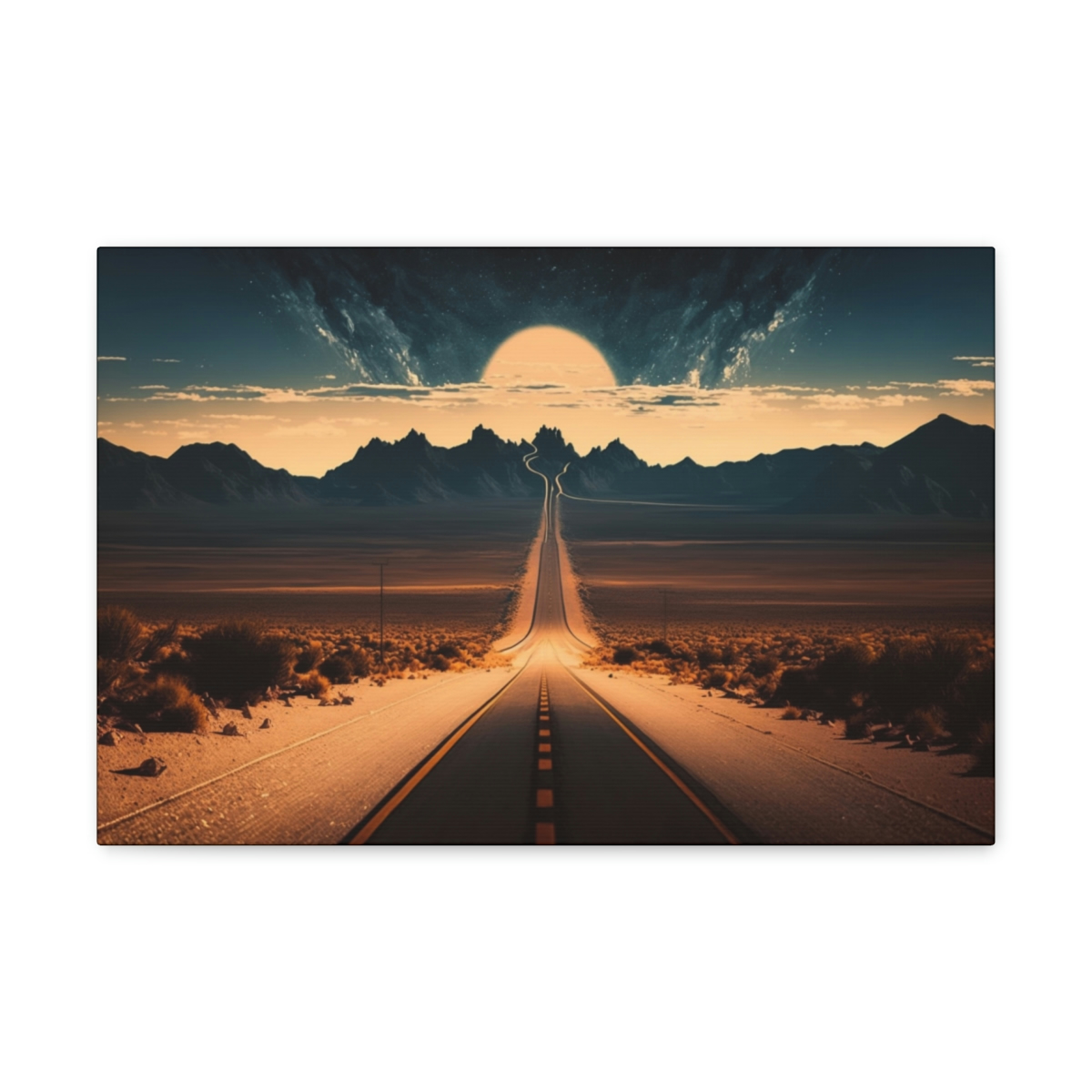 Galaxy Art Canvas Print: Journey To The Sun