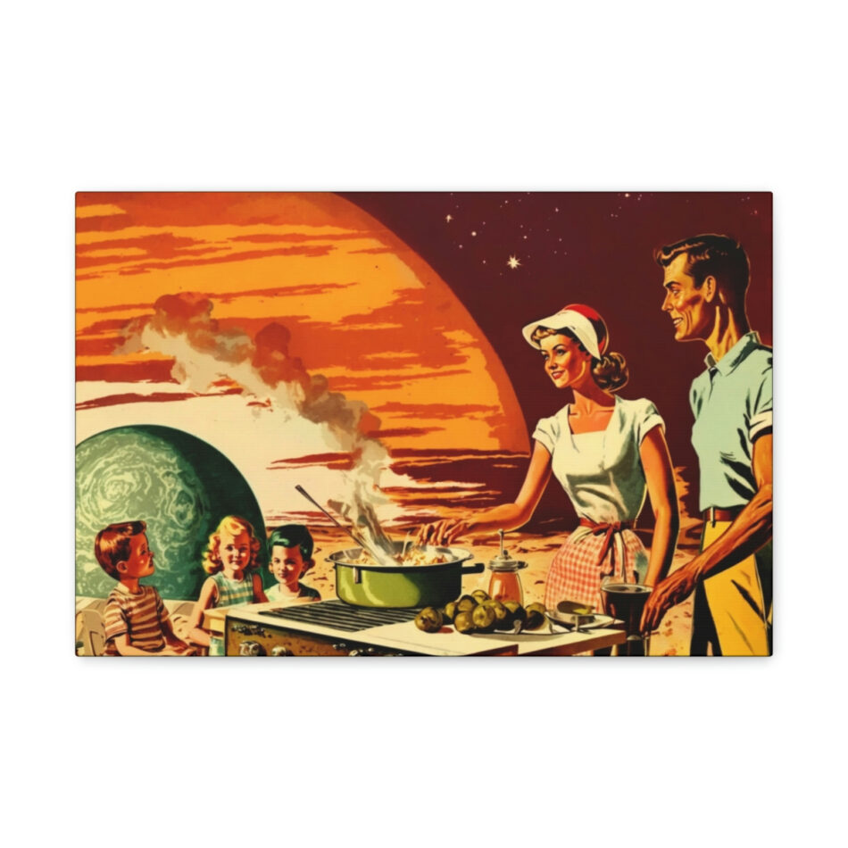 Galaxy Art Canvas Print: There Existed Water