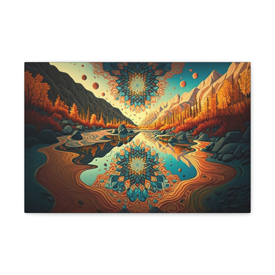 Retro Space Art Canvas Print: Pool Party By The Galaxy