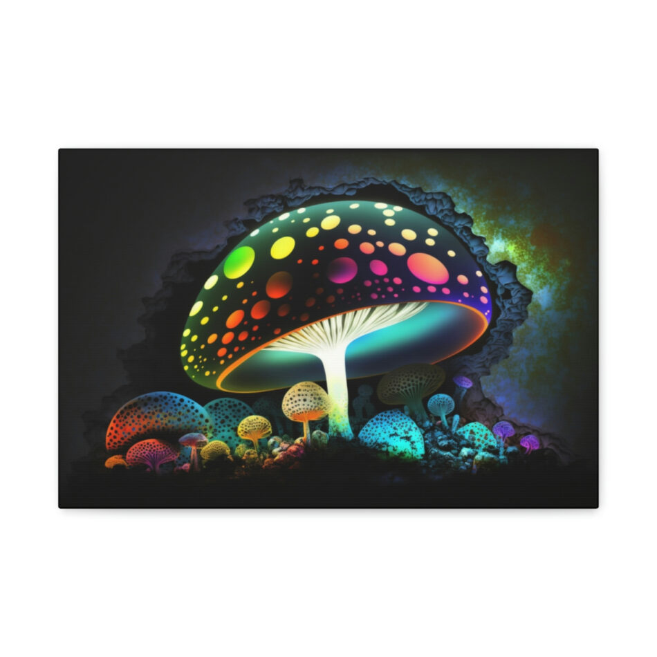 Mushroom Art Canvas Print: Fungi of Knowledge