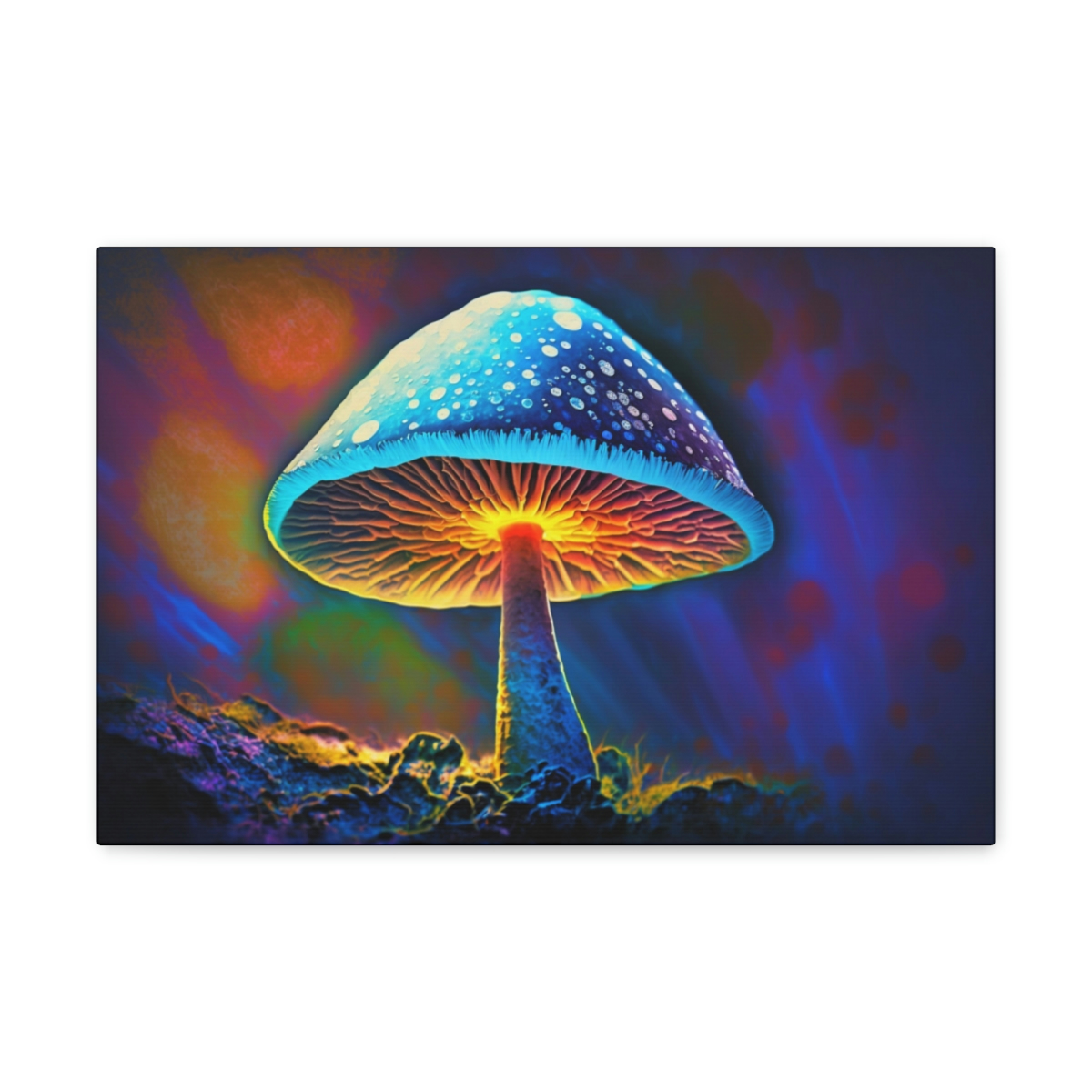 Mushroom Art Canvas Print: Mycological Mindscapes