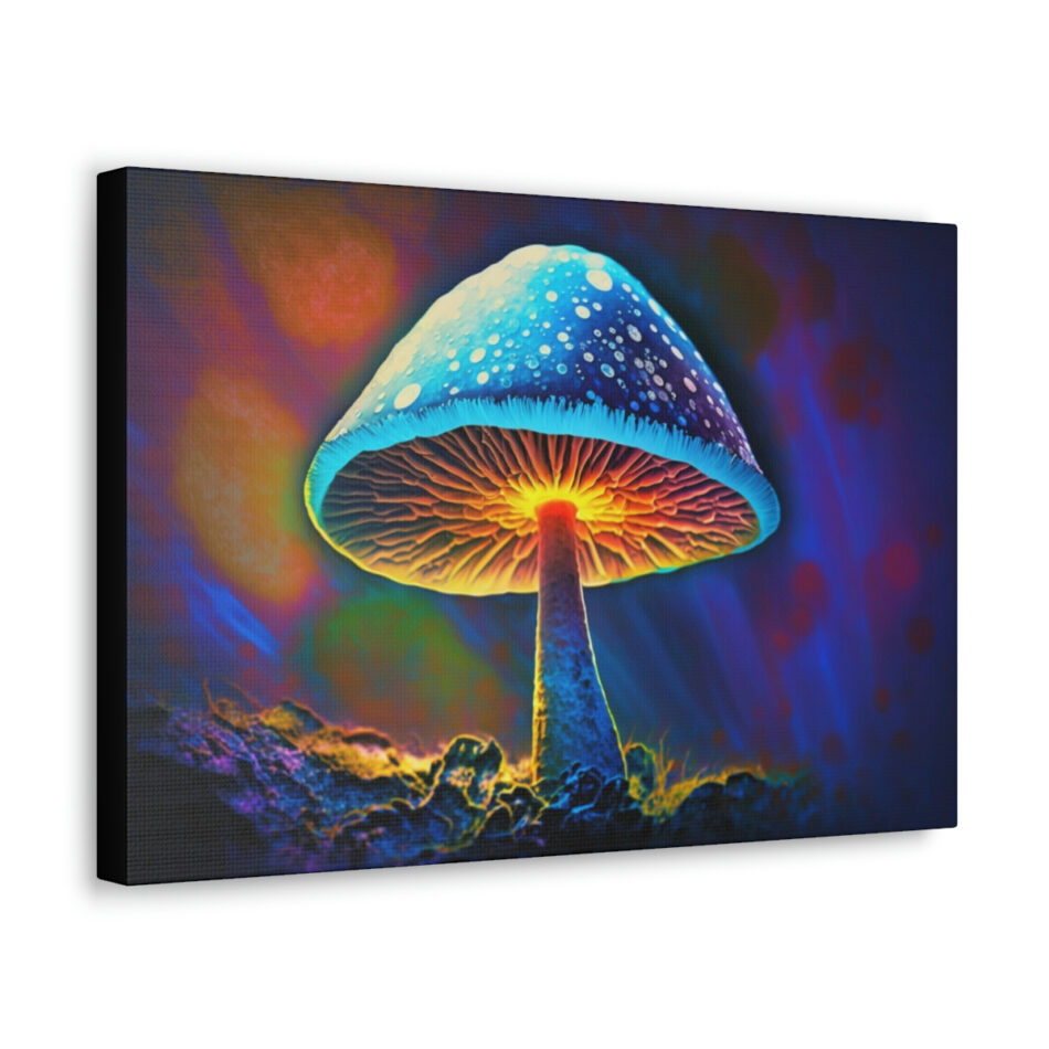 Mushroom Art Canvas Print: Creepy Fungi