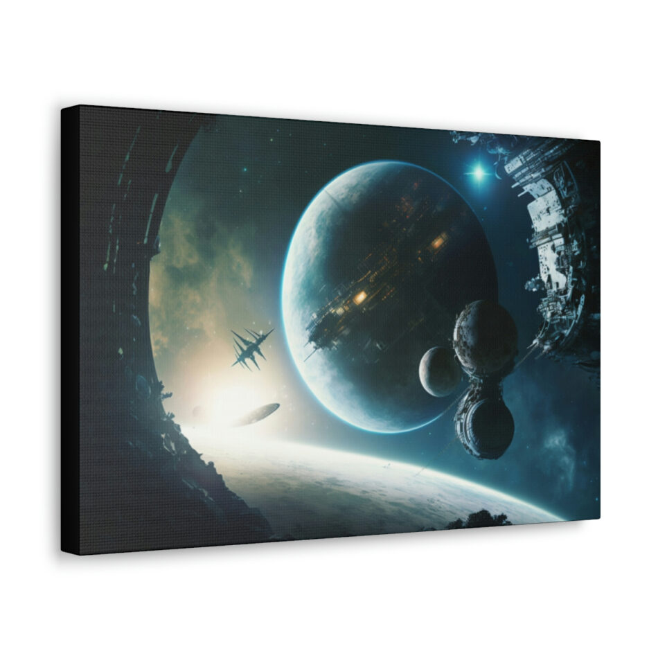 Space Art Canvas Print: Intergalactic Civilization