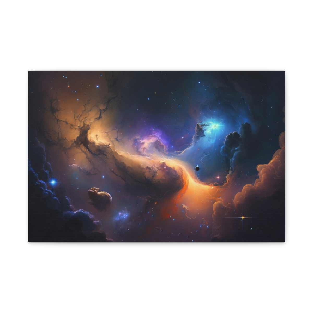 Galaxy Art Canvas Print: Mystic Currents