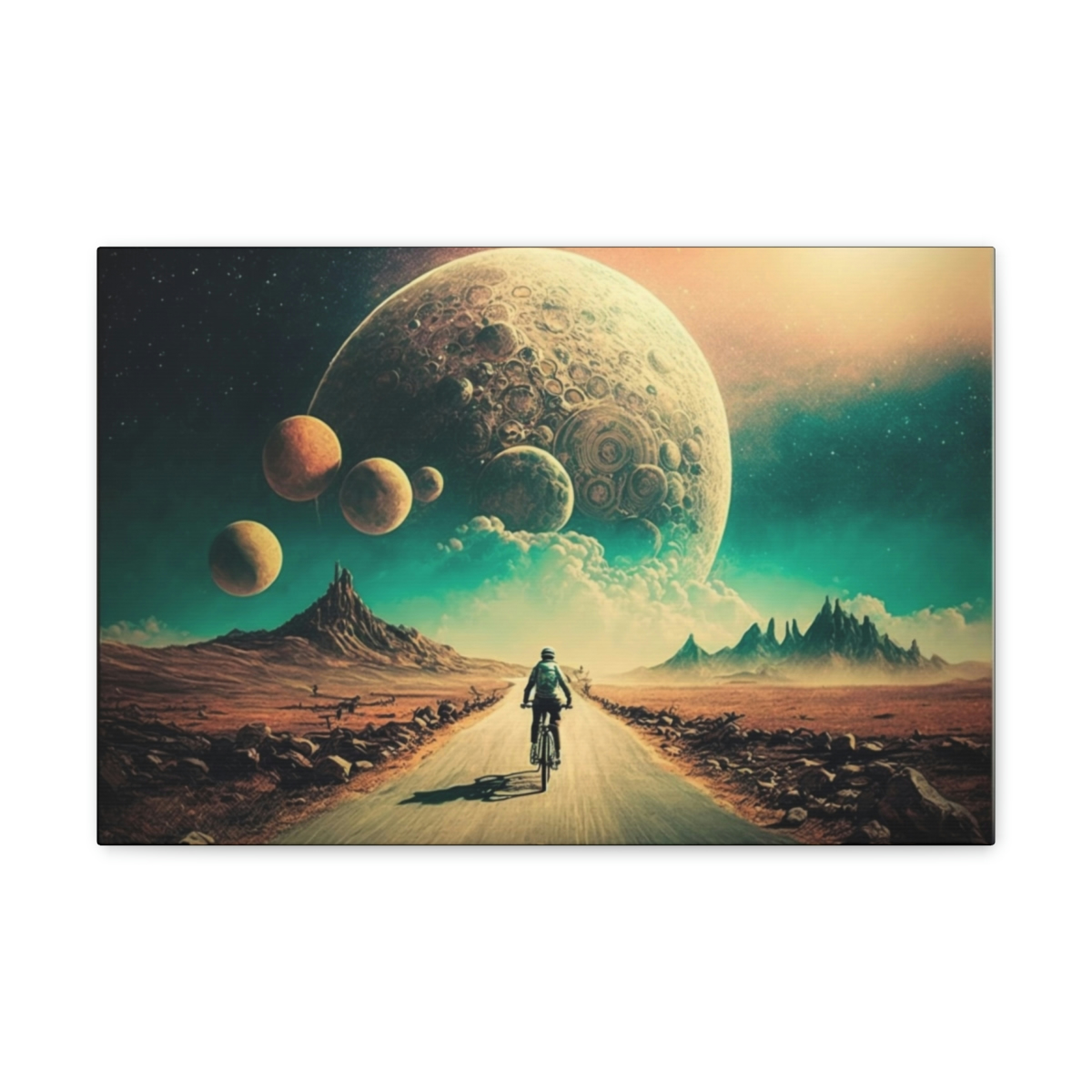 Galaxy Art Canvas Print: Astro Rider