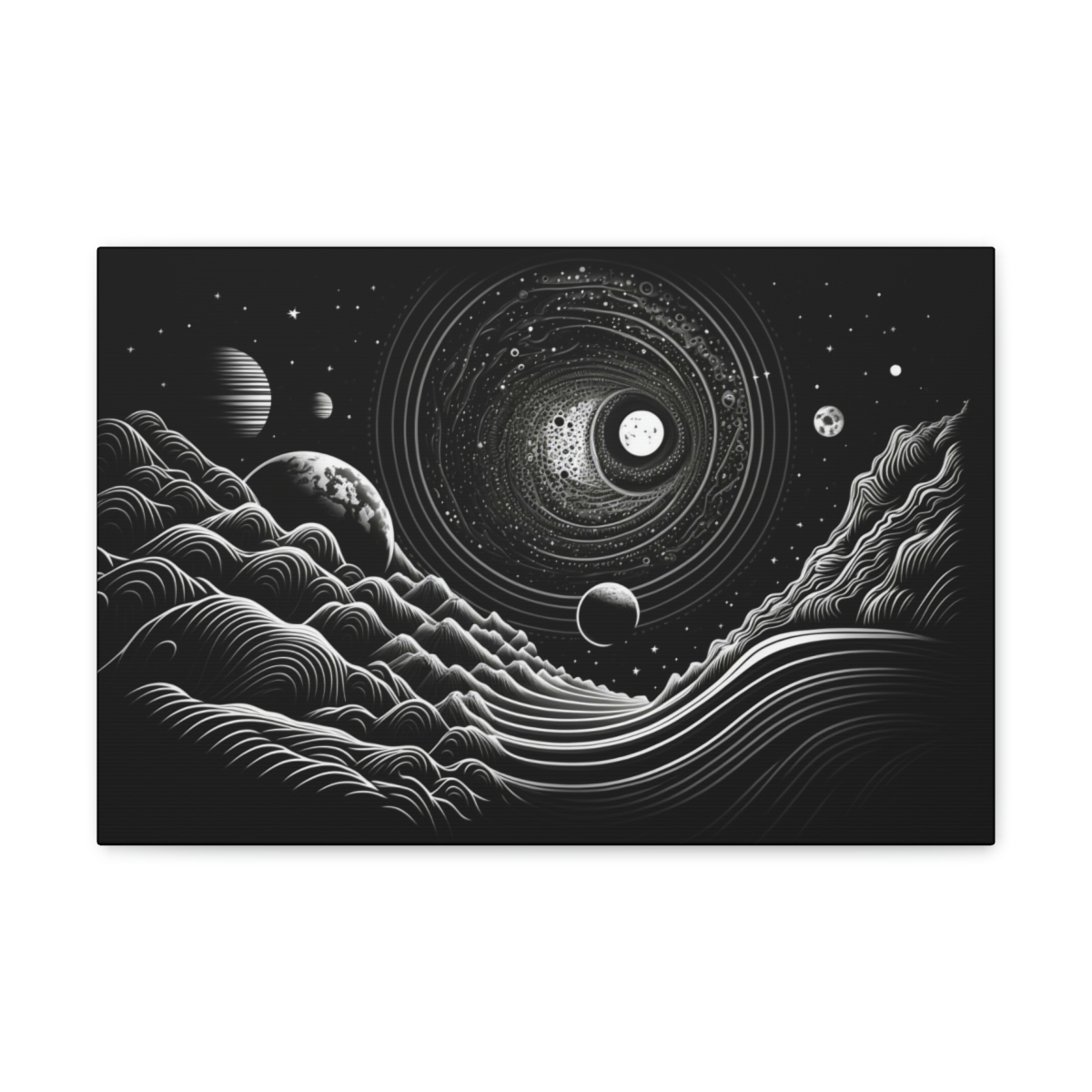 Galaxy Art Canvas Print: Cosmic Waves