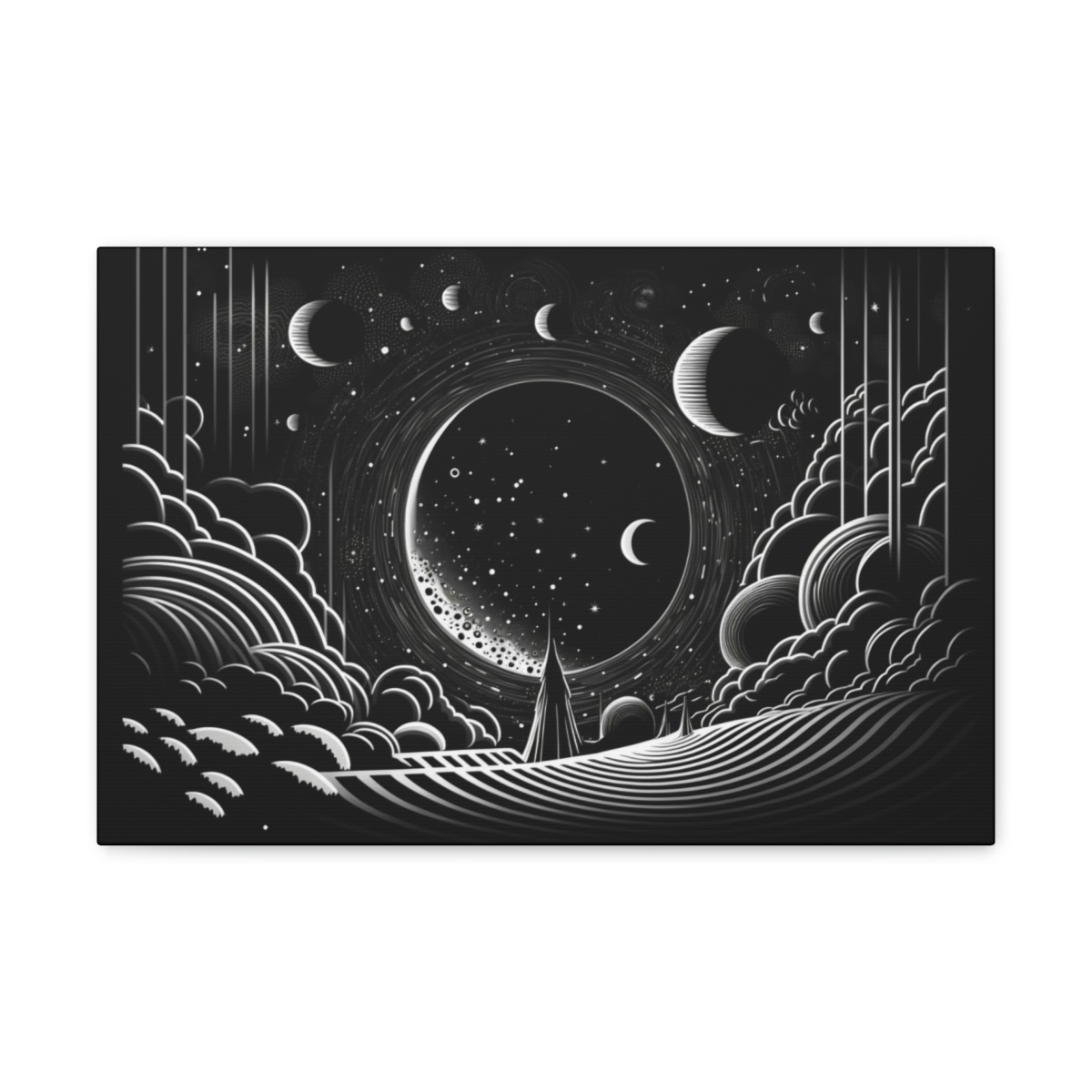 Galaxy Art Canvas Print: Swirling Nights