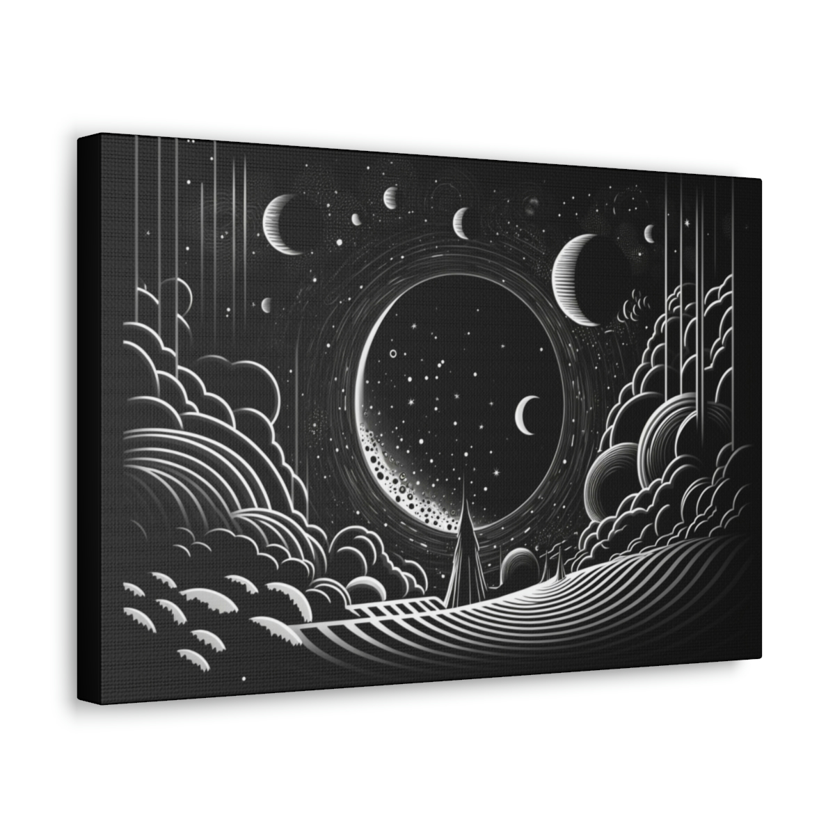 Galaxy Art Canvas Print: Swirling Nights