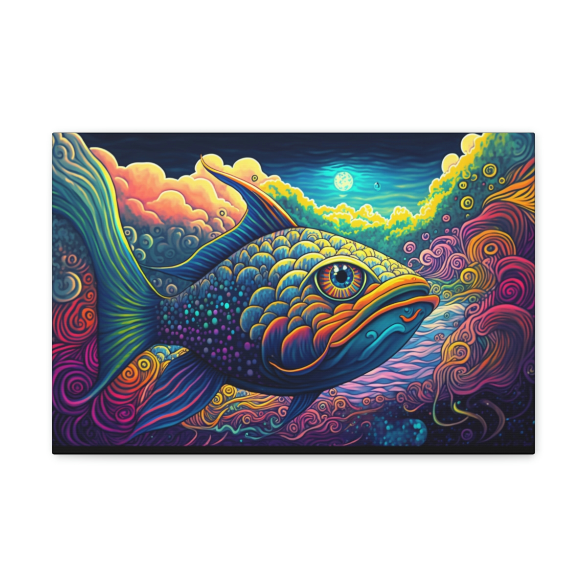 Trippy Art Canvas Print: Aquatic Dreamscape