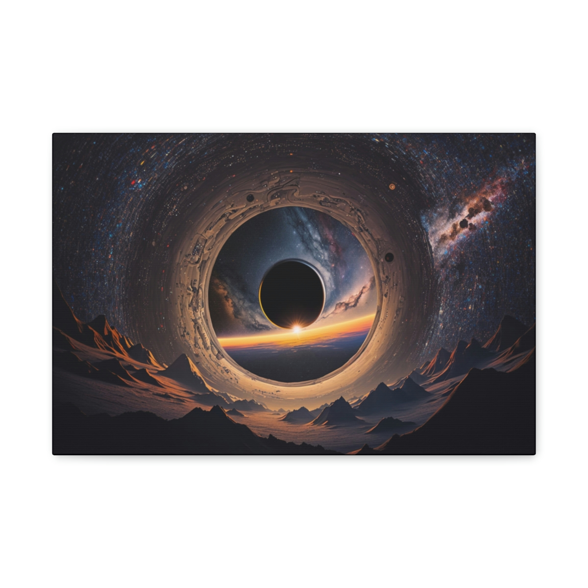 Galaxy Art Canvas Print: Where Darkness Ends And Light Dissolves