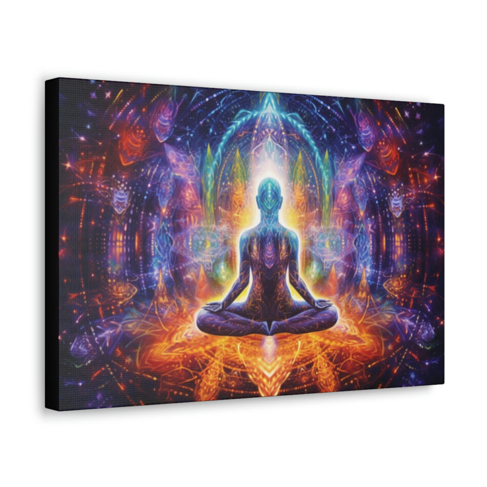 DMT Art Canvas Print: The Conversation In The Other Realm