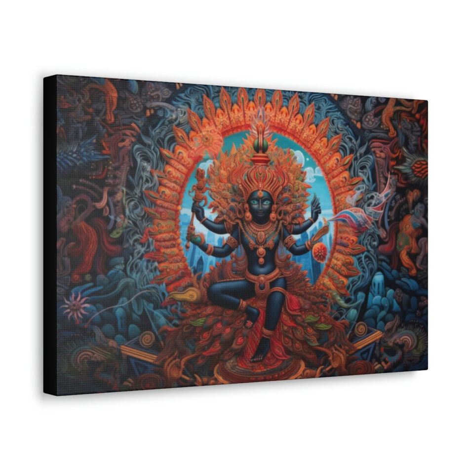 DMT Art Canvas Print: Kali The Destroyer Of Evil
