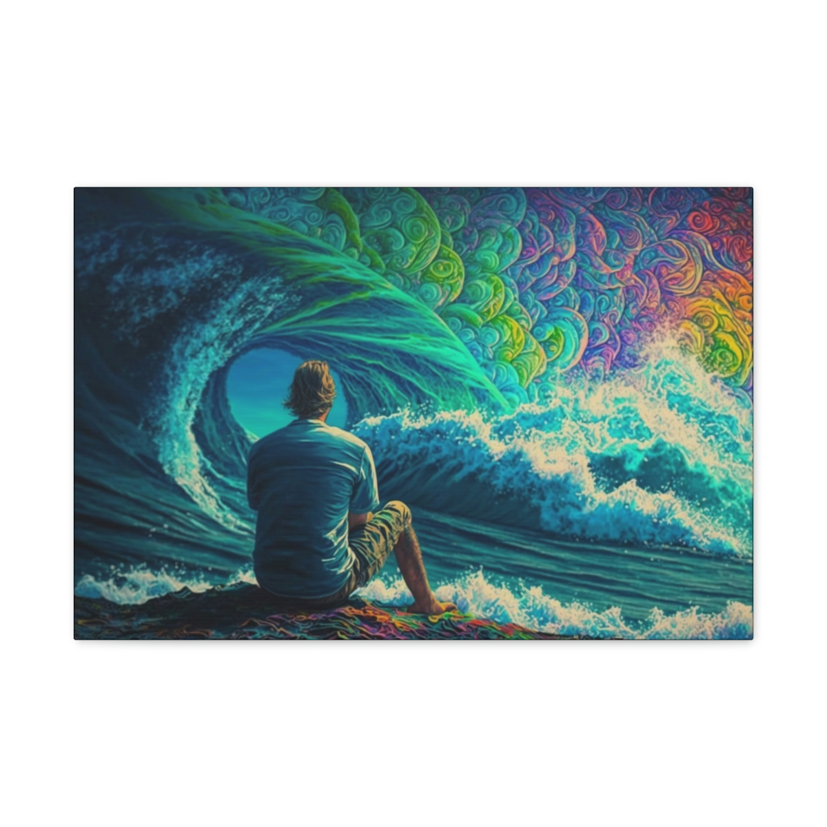 Trippy Art Canvas Print: Acid Waves