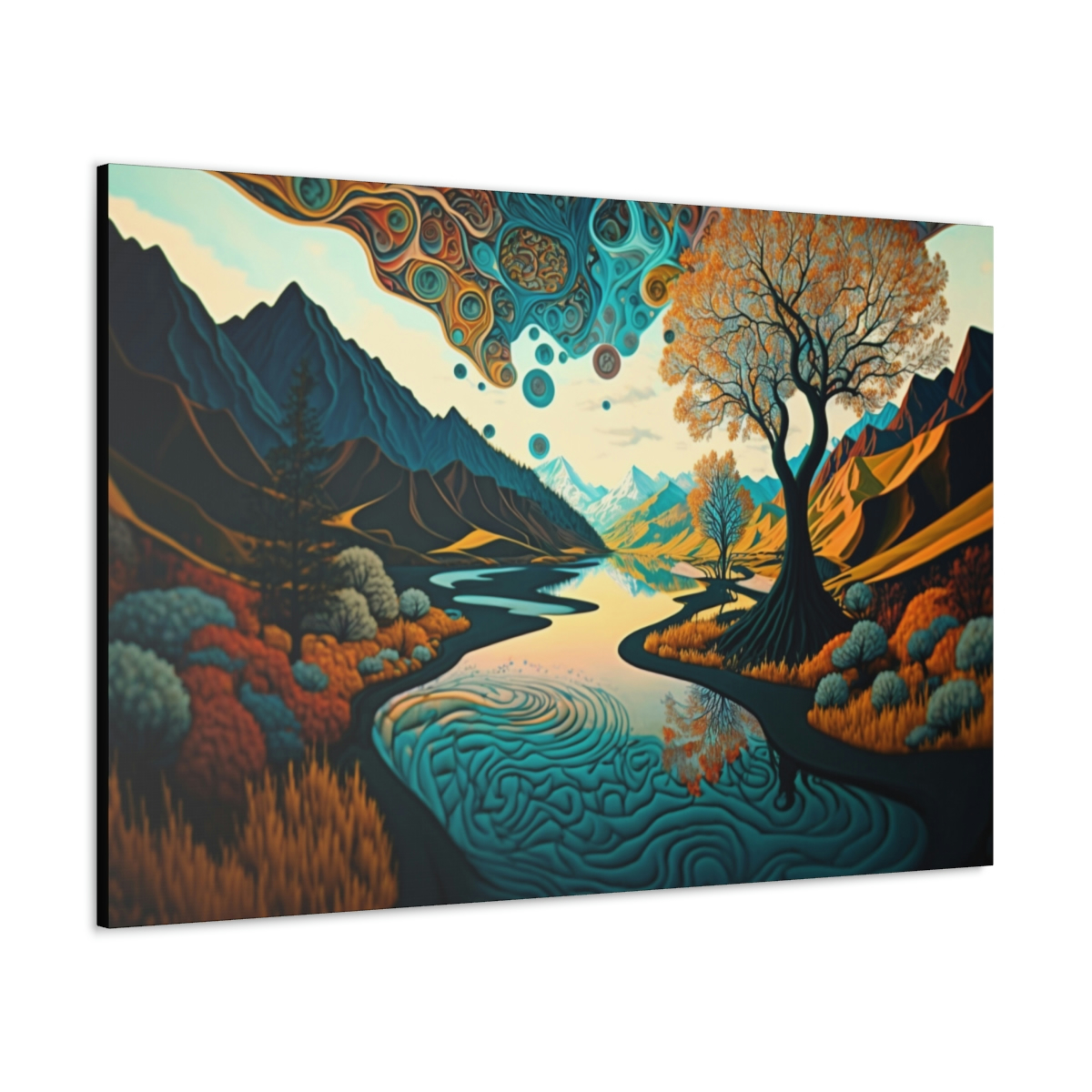 Trippy Art Canvas Print: Swirling Currents