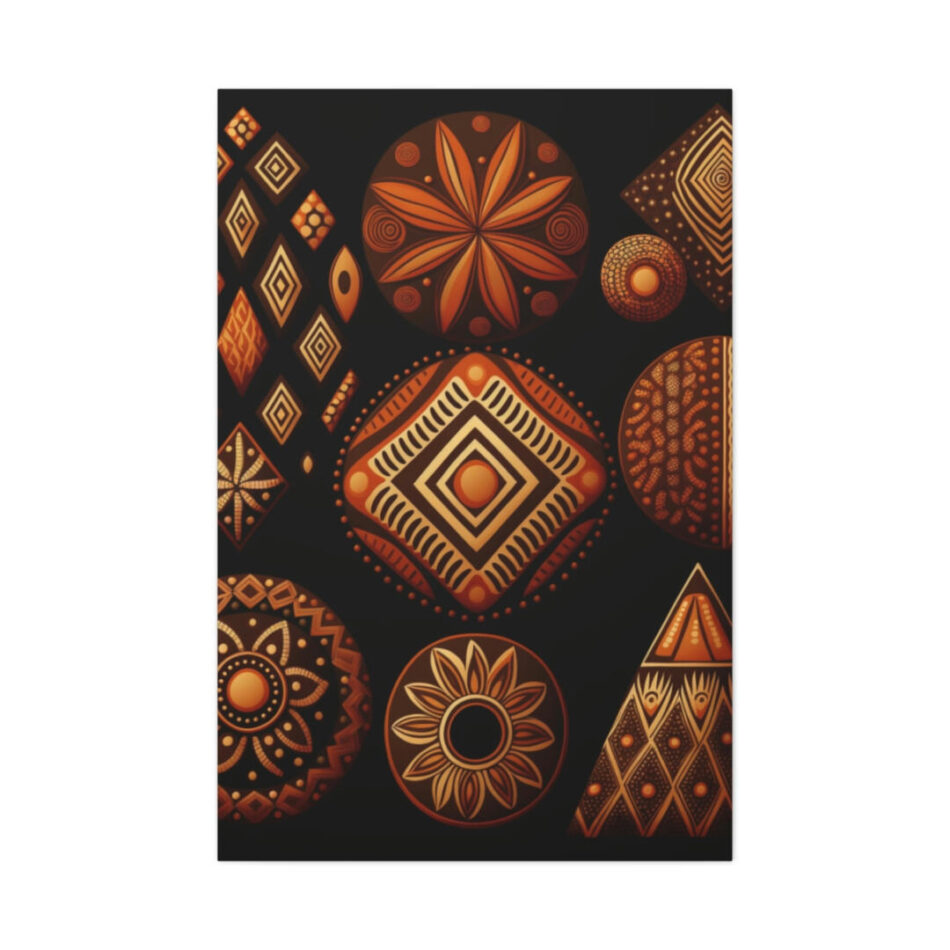 African Patterns Canvas Print: Sahara Blaze