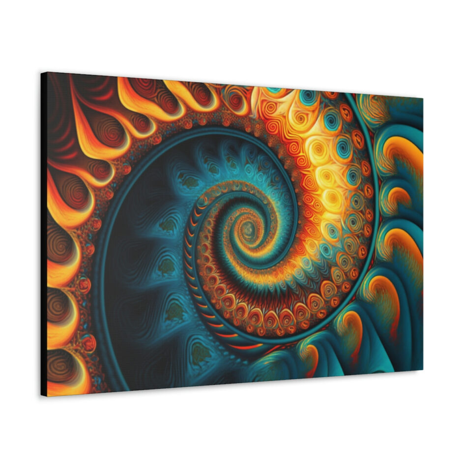 Trippy Art Canvas Print: Swirling Currents