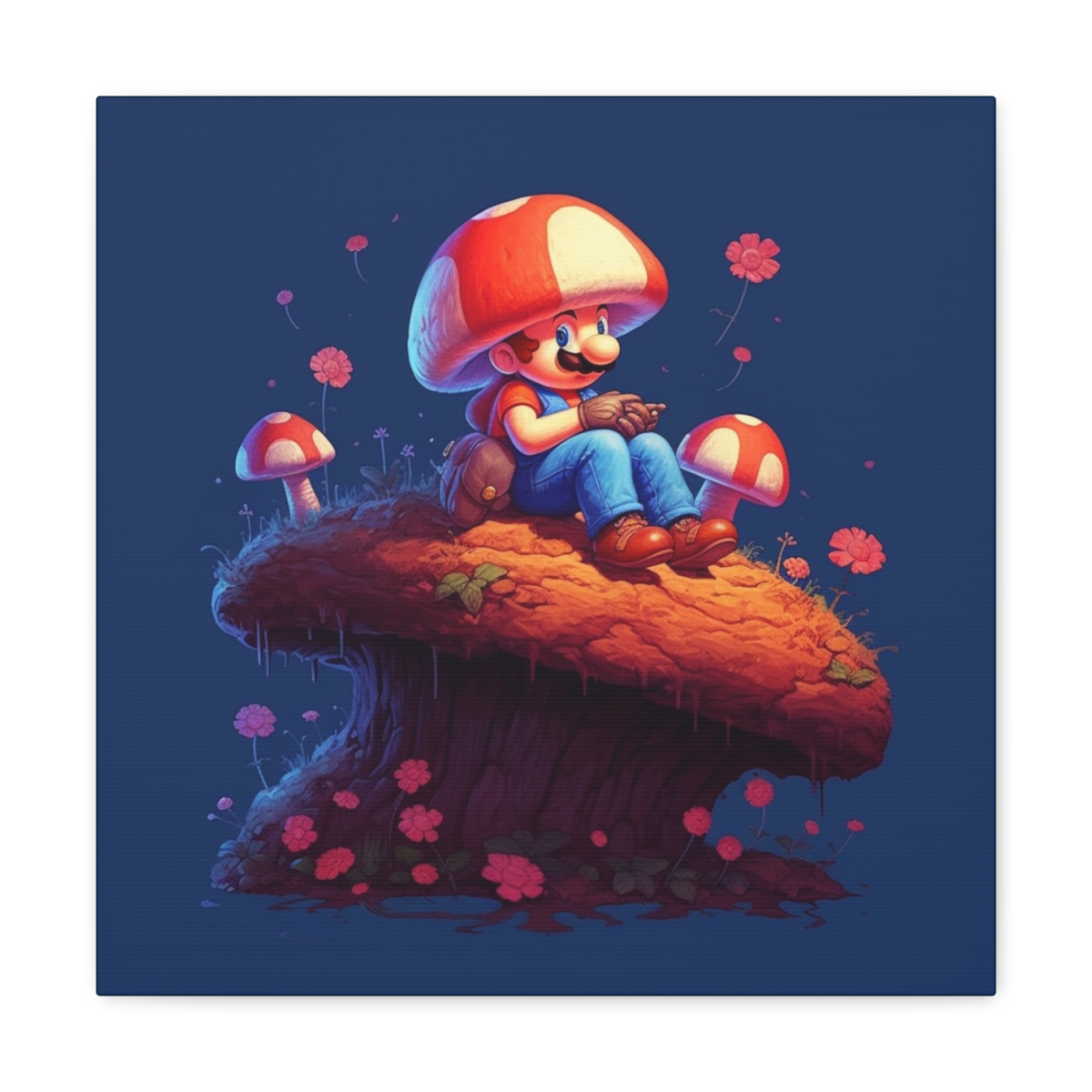 Mushroom Art Canvas Print: Shroom Wonderland