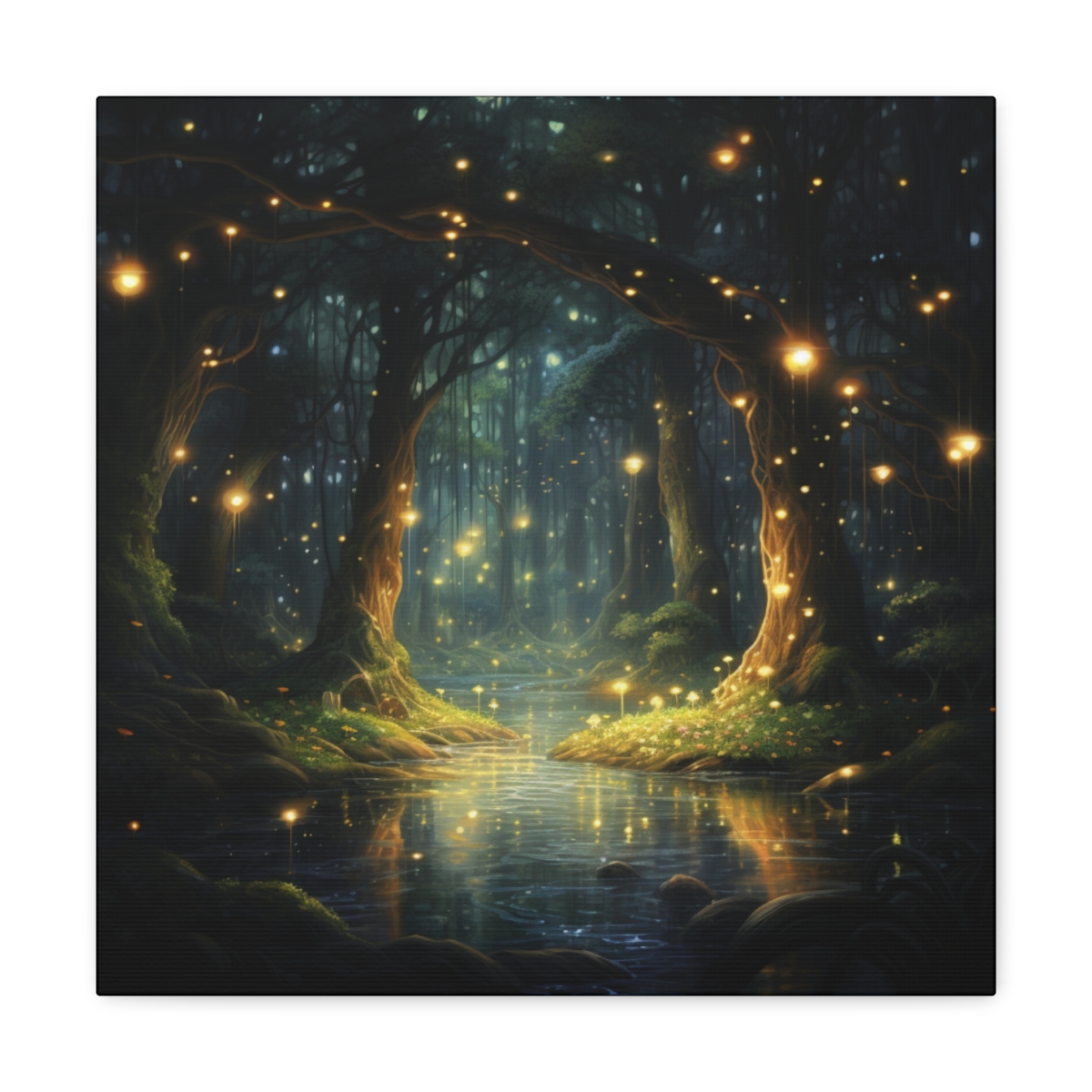 Fantasy Forest Art Canvas Print: Enchanting Sanctum