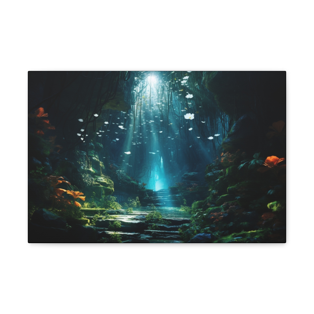 Fantasy Forest Art Canvas Print: Radiant Cavern